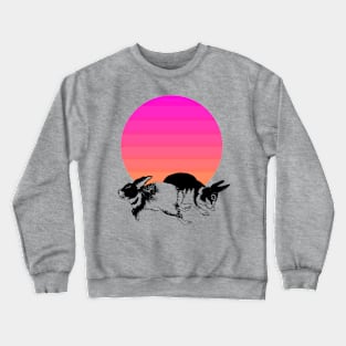 Funny bunnies in the sun Crewneck Sweatshirt